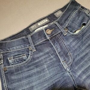 BKE Aiden Bootleg Jeans Womens 27S Dark Wash Blue Mid Rise Denim Slim Fit